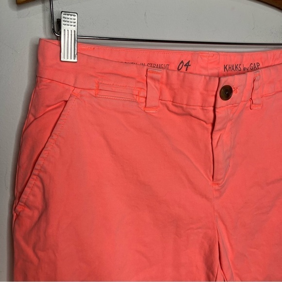 Khakis by Gap broken in straight pants neon size 4 - Picture 3 of 7